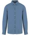NS502 Native Spirit Washed Long Sleeve Shirt Washed Cool Blue colour image